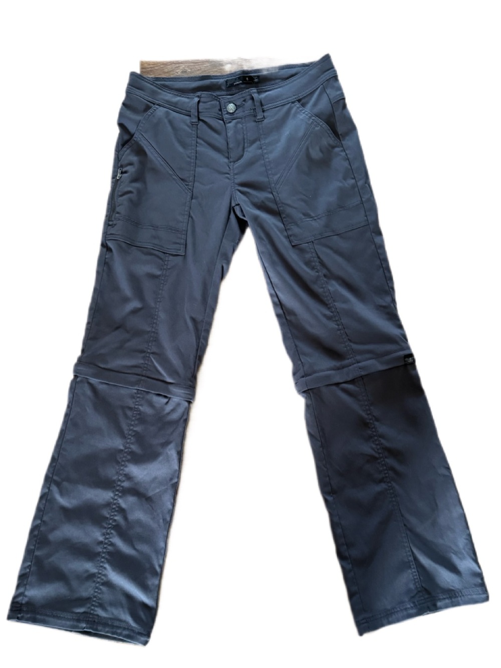 Prana Women’s Gray Convertible Hiking Pants Size 6 Excellent Condition